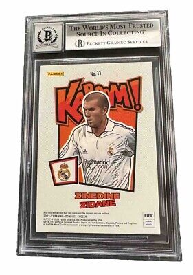 ZINEDINE ZIDANE SIGNED 2022-23 DONRUSS KABOOM CARD #11 AUTO ZINEDINE ZIDANE SIGNED 2022-23 DONRUSS KABOOM CARD #11 AUTO