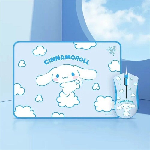 Razer x Sanrio Cinnamoroll DeathAdder Essential Gaming Mouse Soft Mat Bundle - Picture 5 of 6