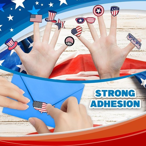 Durable Self-Adhesive Patriotic Stickers - Perfect for Scrapbooking & Classrooms - Picture 8 of 9