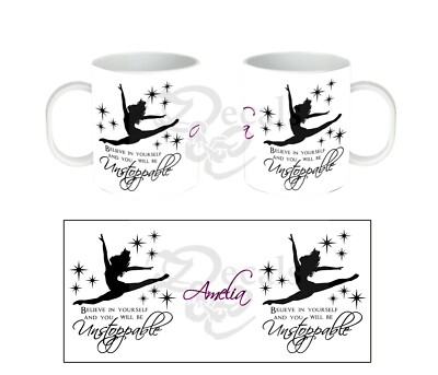 Personalisierter Gymnastik Zitat 11 Unzen Keramik Kaffee Tee Becher 1