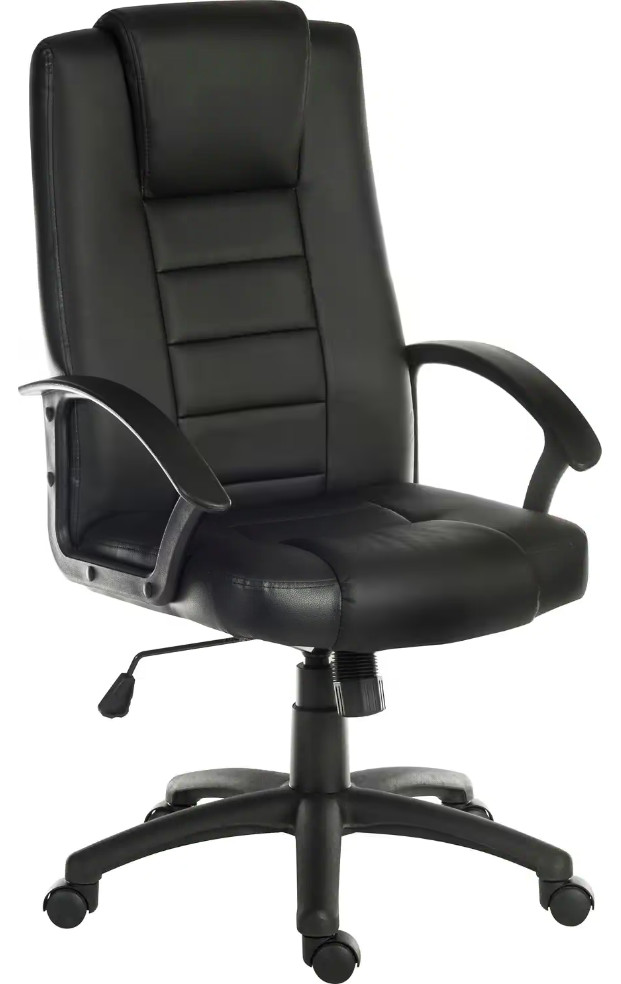 TEKNIK Executive Office Desk Swivel Chair Bonded Leather Padded Seat Leader 6987