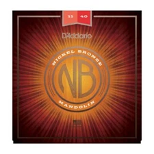 D'Addario NBM1140 Nickel Bronze Mandolin Strings, Medium, 11-40