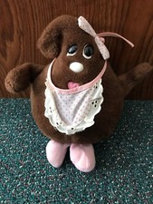 Vintage 1984 NESTLE Li'l Bits 9" Plush Stuffed Advertising Chocolate Chip / Bit