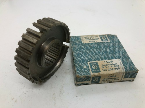 VW Beetle Bug Ghia T2 3/4 velocidades sincronización buje parte # 113309309 genuino nuevo de lote antiguo - Imagen 2 de 5