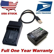 Battery / USB Charger For NP-FH50 Sony HDR-SR5 E HDR-SR7 E HDR-SR8 E HXR-MC1