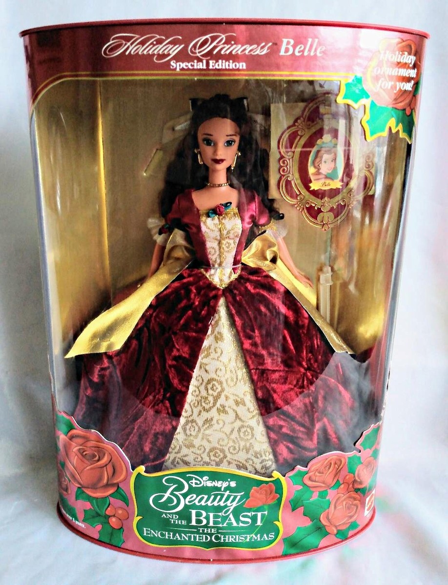 DISNEY HOLIDAY PRINCESS BELLE THE ENCHANTED CHRISTMAS BARBIE DOLL