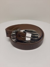 Steve Blinn Designs Women's Genuine Leather Belt Made in USA sz 32 D20