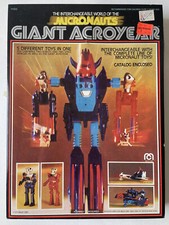 Vintage 1977 Mego Micronauts Giant Acroyear Robot Open Box Unused Decals Read 