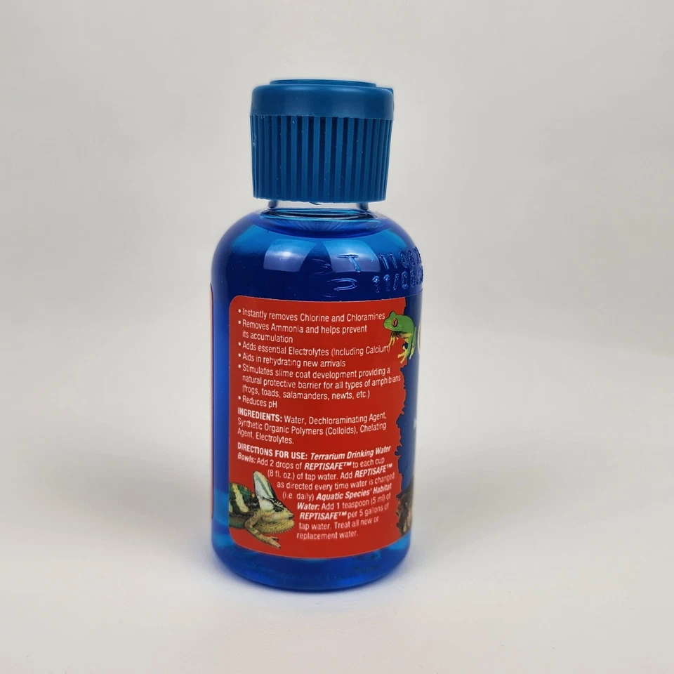 Acondicionador de agua instantáneo para terrario Zoo Med ReptiSafe, 2,25 OZ - rápido y seguro Foto 2 de 4