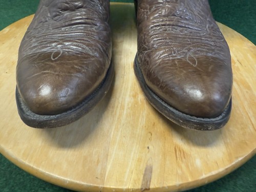 Nocona Black & Brown Oily Toro Cowboy Boot Mens Sz 12 Leather Pull On 6736 - Picture 6 of 11