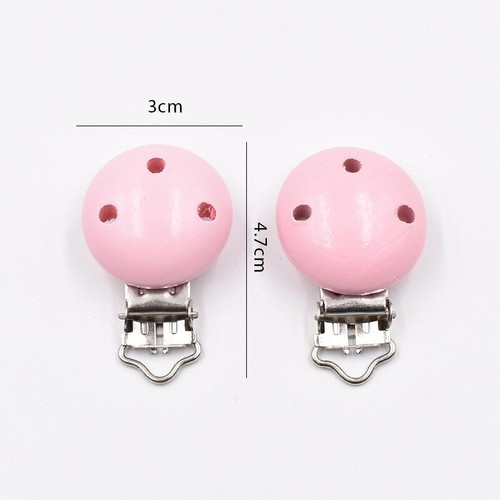 5pcs Wooden Clips DIY Dummy Chain Holder Accessories Bear Hearts Stars Elephants - Picture 15 of 29