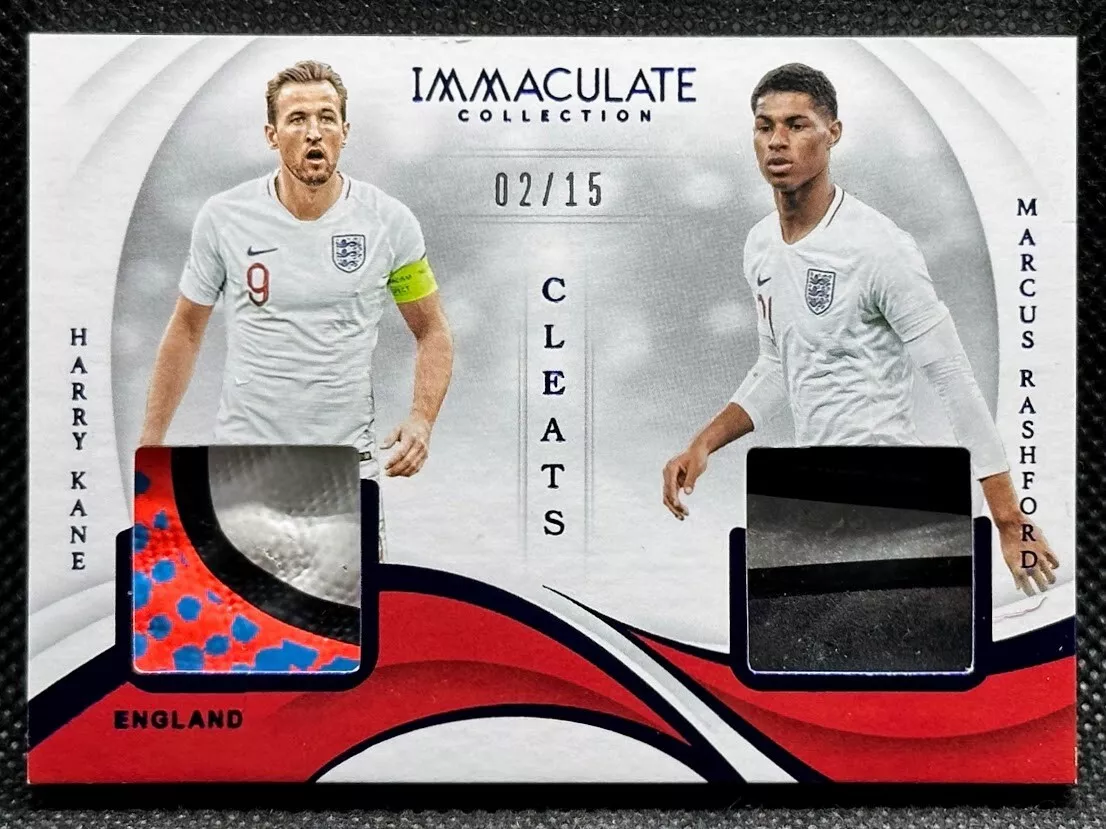 2018 Panini Immaculate =Harry Kane Marcus Rashford= SAPPHIRE Cleats Combo /15 2018 Panini Immaculate =Harry Kane Marcus Rashford= SAPPHIRE Cleats Combo /15