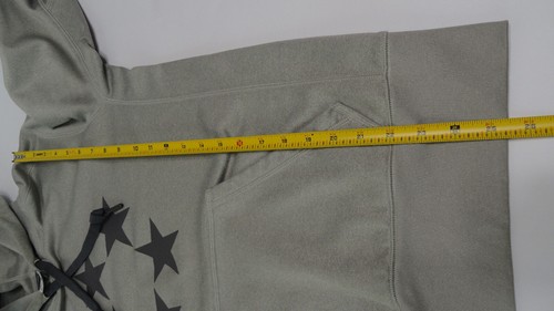 Nike Hoodie Pullover Sz M Therma-Fit Gray/Silver Stars Front/ Swoosh on Sleeve - Picture 8 of 9