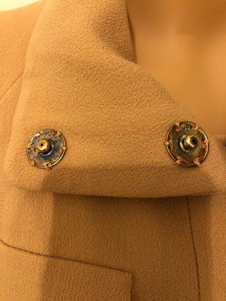 BLAZER TULEH MELOCOTÓN 100% LANA TALLA 8 Foto 3 de 4