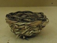 Handcrafted Bowl 4in Diameter x 2in H Woodtone Round Twigs Grass