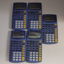Texas Instrument Math Explorer Calculators. Lot Of 5. No Covers T10