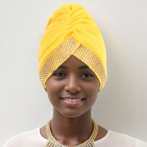 Copricapo copricapo donna copricapo nigeriano plissettato automatico gel cap copricapo - Foto 18 di 32