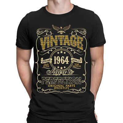 61st Birthday Shirt For Men - Vintage 1964 Top Notch Perfection Gift Tee - View #5