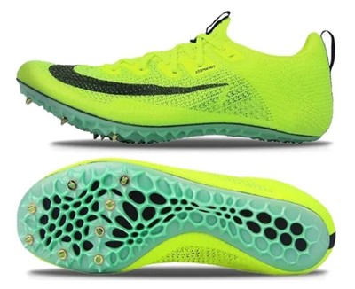 Nike Zoom Superfly Elite 2 Sprint Spike Men Shoes, Volt/Mint, DR9923-700, Sz 11