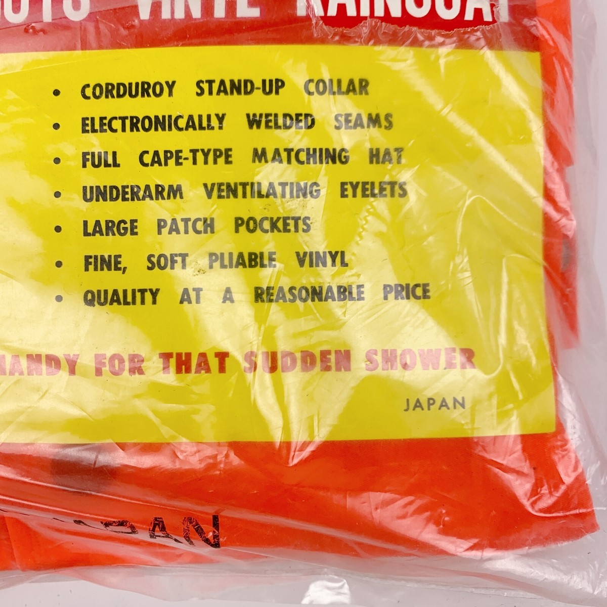 Vintage Goodyear De Luxe Weatherite Boys Vinyl Raincoat Neon