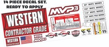 Western Snow Plow Mvp3 V Plow Ultramount2 Decal Replacement 14 Piece Kit New