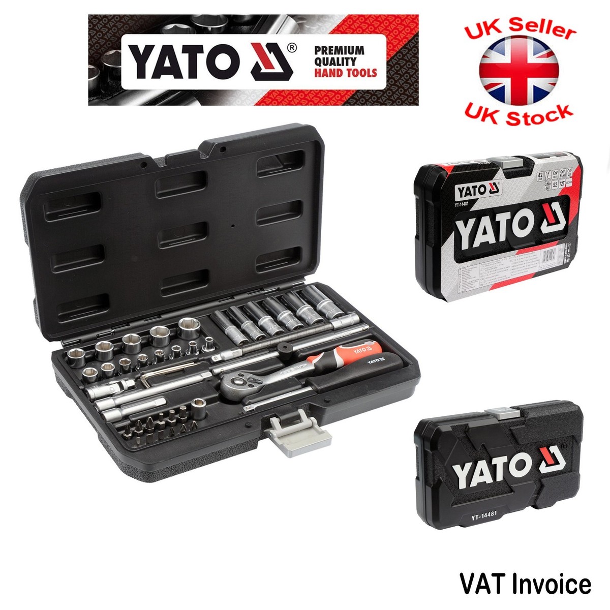 その他 sold Yato Professional 42 pcs Ratchet Socket Set 1/4