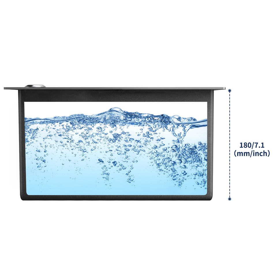 GOWIN Küchenarmatur Schwarz Mit Ausziehbarem Sprüher – 2 Griffe, Für 3- Oder 4-Loch-Spüle | 360° Schwenkbar, Keramikkartusche, 114 Cm Schlauch