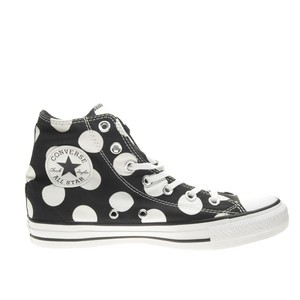 Scarpe sportive donna CONVERSE All Star C.Taylor tela Nero pois bianchi 556814C Scarpe sportive donna CONVERSE All Star C.Taylor tela Nero pois bianchi 556814C