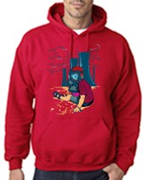 Hello Mask Guy Guitar Men Hoodies All Sizes Cherry Red Hello Mask Guy Guitar Men Hoodies All Sizes Cherry Red