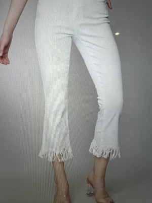 Black Label by C'est toi white jeans - Size 13/30 - shredded hem