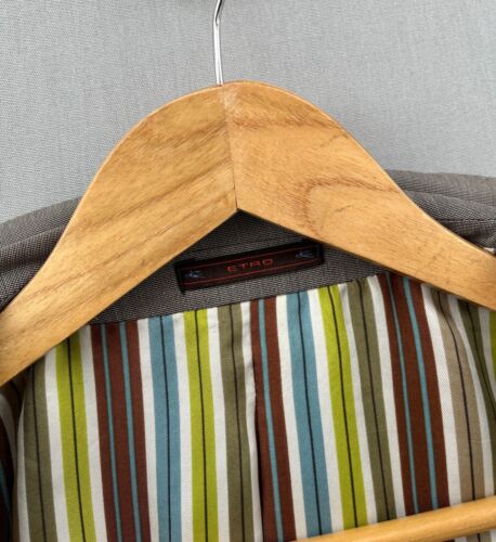 Beautiful Men's ETRO MILANO Colored Silk Lining Cotton Blazer Jacket Size 50 - Picture 10 of 15