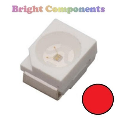 100 SMD 1210 ( PLCC-2 3528 Red ) Super Bright LED Rossi 1400 Mcd