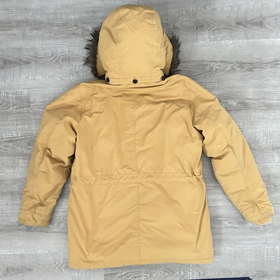 Chaqueta de plumón ABERCROMBIE & FITCH Ultra Parka dorada amarilla para hombre talla grande acolchada Foto 2 de 4