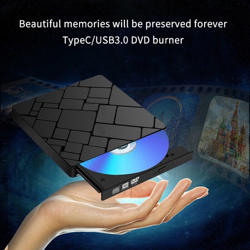 TypeC+USB 3.0 External Blu-ray Drive CD24X High-speed Drive Tools And Burnin _r1 - Photo 7/11