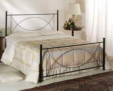 Letto In Ferro Una Piazza e Mezzo LUNA,  con ganci per Rete Sospesa