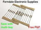 Resistor, Carbon Film, 5%, 0.25W 1/4W, 250 V, select 0 ohm-10 M ohm, 10-50 pk