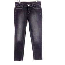 White House Black Market Womens Jeans 4 Black Straight Slim Ankle Denim Pants