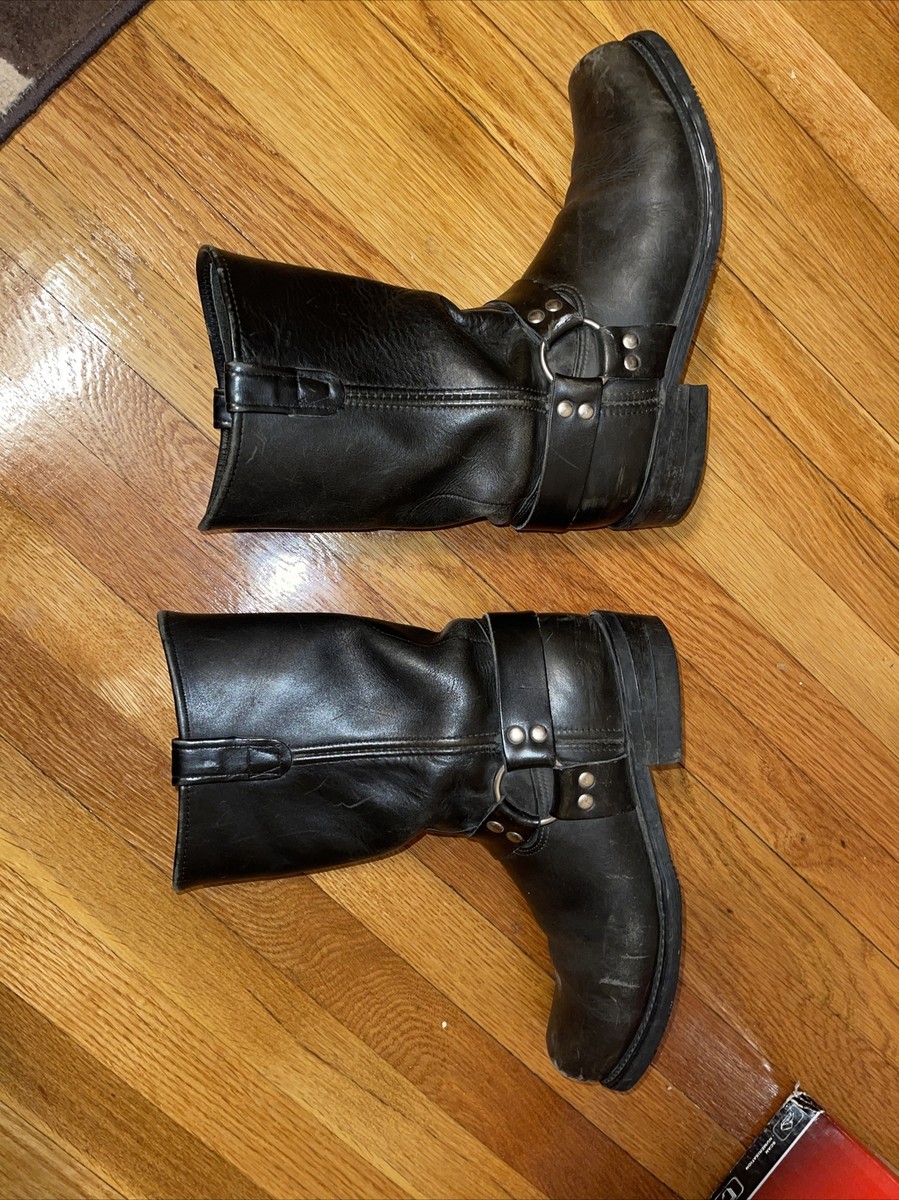 Double H Sierra Harness Leather Boots Black Oil/ Chemical Resistant Work Western Double H Men Black Western Harness Leather Boot | JW Stores main image 3