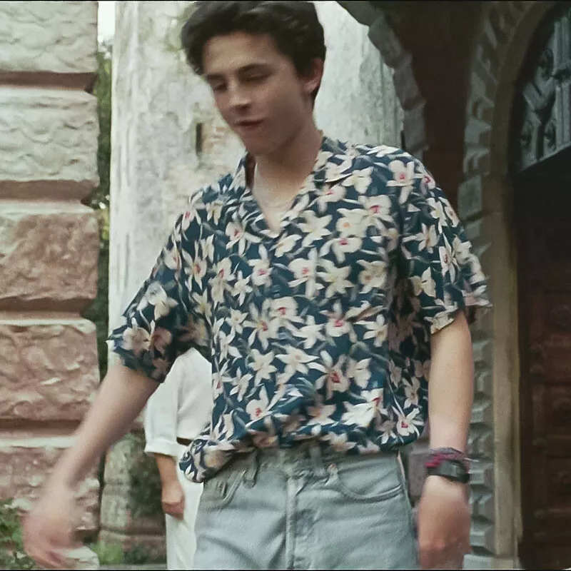 Call Me by Your Name Timoth e Chalamet Shirt Short Sleeve T shirt Flower Tee Top