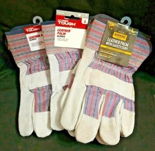Hyper Tough WH Leather Palm Glove Size L. W Safety Cuff Reinforced Knuckle 3