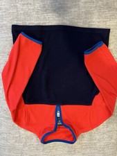 Osh Kosh Bgosh Orange  Blue Quarter Zip Fleece Pullover Boys Youth Sz 7