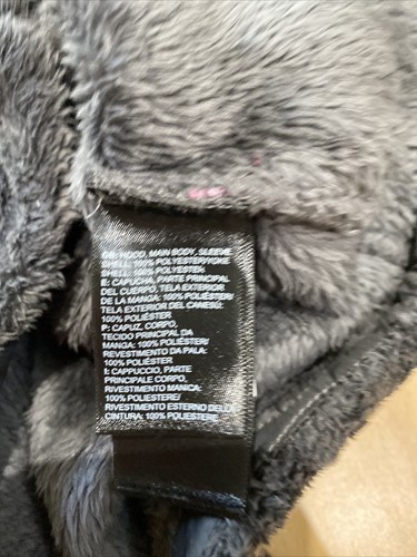 THE NORTH FACE Girl's Fleece Full Zip Hooded Jacket Pink Gray Sz Youth Large - Picture 12 of 13