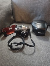 Nikon FG 35mm Film Camera w/50mm 1.8 Lens, Case, Neck Strap
