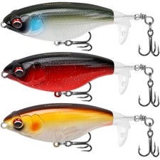 Top Water Fishing Lures with BKK Hooks for Bass, Catfish, Pike - Fresh/Saltwater