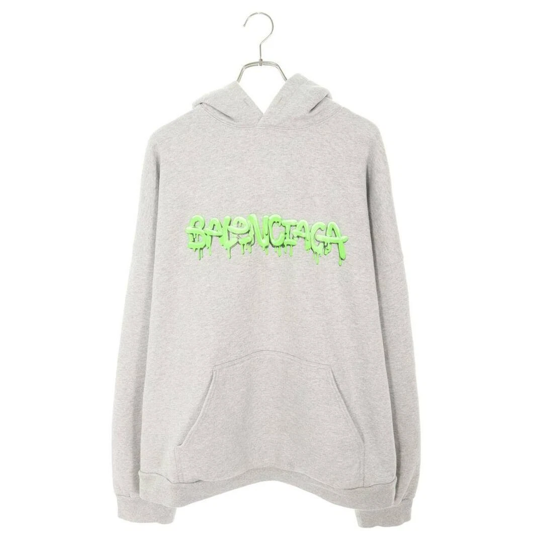 Balenciaga 22SS 674986 TLVF2 slime logo pullover felpa con cappuccio uomo 4 usato65f1a5b