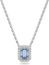 + Confezione Regalo Bonus Collana SWAROVSKI 5614926 Rodio Blu Cristallo Pave Millenia