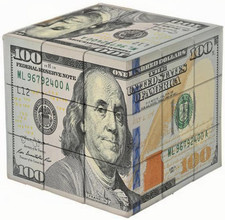 Dollar Cube 3x3 Speed Cube, US Dollar Bill Design, Magic Cube Puzzle Toy for ...