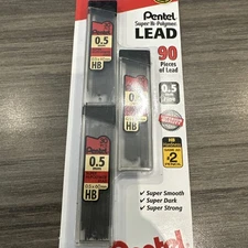 NEW Pentel 9-pk Super Hi-Polymer .5mm Mechanical Pencil Lead Refills C25BPHB3-K6