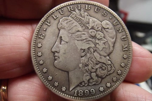 1899-S Morgan Silver Dollar Better Date VF++ or VF+++ Original Coin  DT13