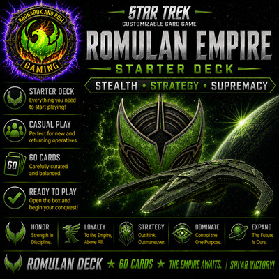 Star Trek CCG Romulan Starter Deck 60 Cards Ready to Play Casual TNG Deck